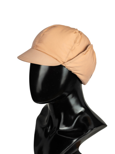 Шапка-ушанка пуховая Merlion F4114 карамель фото 3