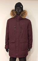 Пуховик муж.S F AW8233Y col: HR582 (Wine red) енот