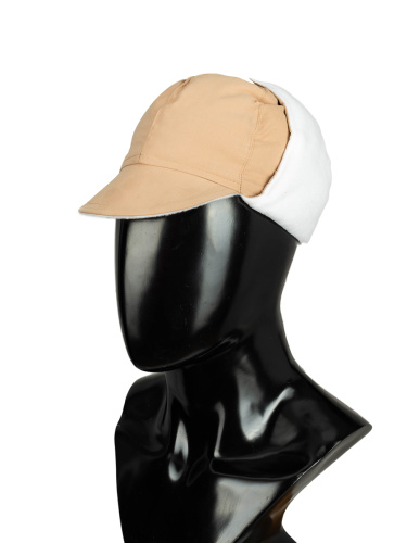 Шапка-ушанка пуховая Merlion 4144 карамель фото 3